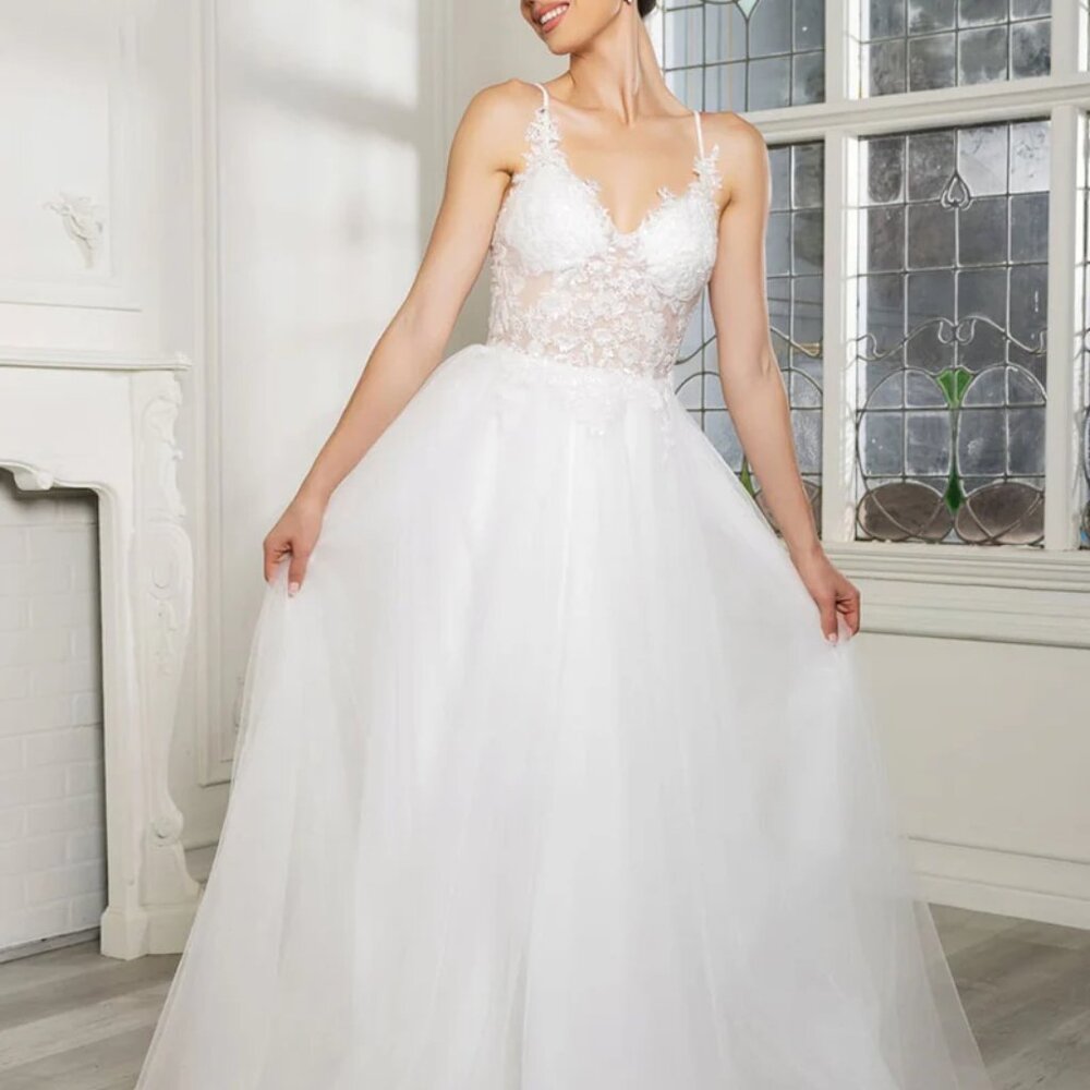 Off White Lace Gown,bridal Gown